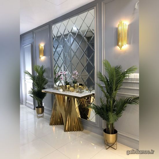 مدل آینه کاری روی دیوار 2023 - 1402