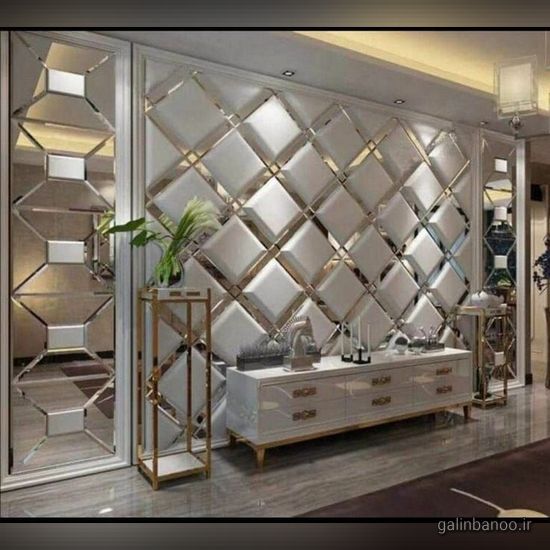 مدل آینه کاری روی دیوار 2023 - 1402