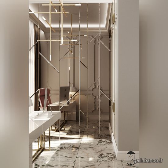 مدل آینه کاری روی دیوار 2023 - 1402