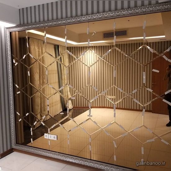 مدل آینه کاری روی دیوار 2023 - 1402