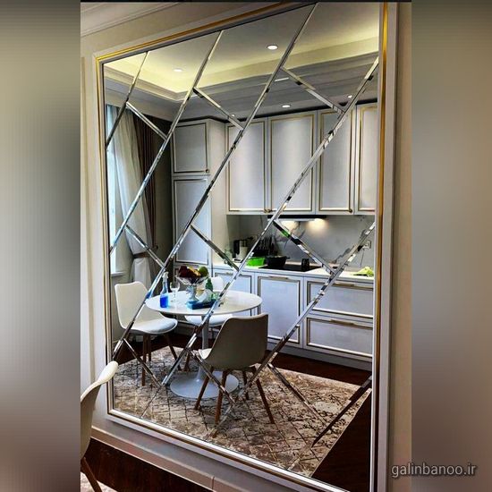 مدل آینه کاری روی دیوار 2023 - 1402