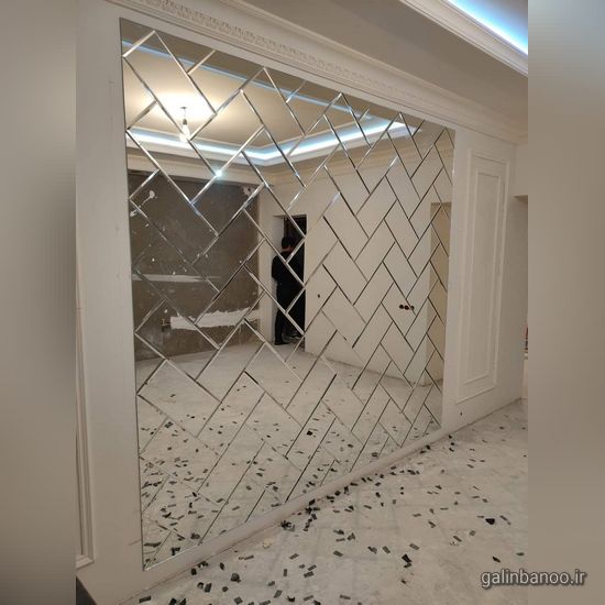 مدل آینه کاری روی دیوار 2023 - 1402