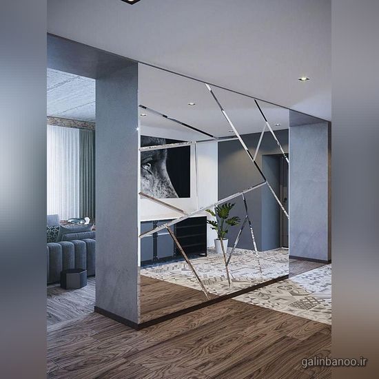 مدل آینه کاری روی دیوار 2023 - 1402