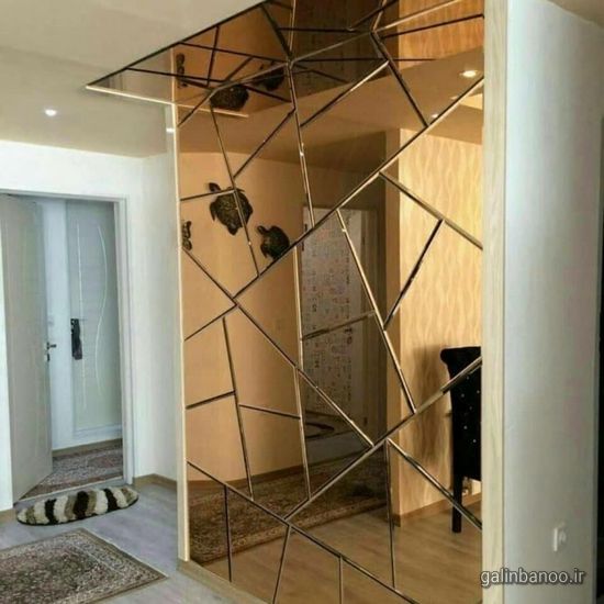 مدل آینه کاری روی دیوار 2023 - 1402