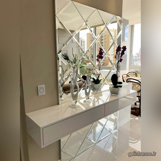 مدل آینه کاری روی دیوار 2023 - 1402