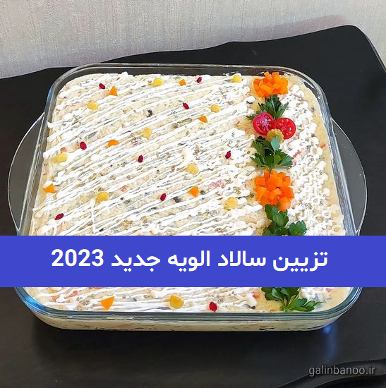 تزیین سالاد الویه جدید 2023; طرح های جدید اینستایی