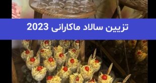 تزیین سالاد ماکارانی 2023; مجلسی تک نفره و دیسی