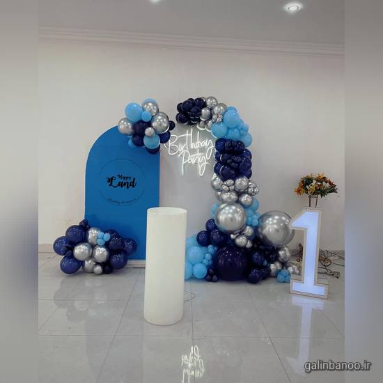 بادکنک آرایی تزیین میز تولد ساده و کم هزینه 2023; دخترانه و پسرانه