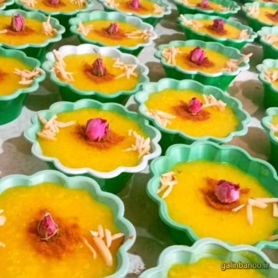 تزیین شله زرد نذری 2023; با دارچین و گل محمدی بسیار زیبا