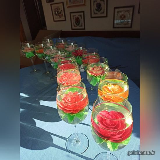 تزیین ژله ساده 2023; با اسمارتیز در جام و ظرف یکبار مصرف
