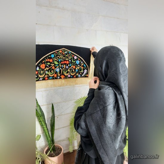 مدل روسری مشکی مجلسی شیک 2023; ساده و کاردست بسیار زیبا