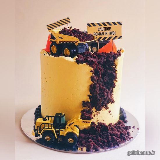 مدل کیک تولد پسرانه خاکبرداری 2024 - 1403