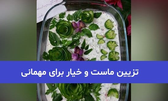 تزیین ماست و خیار برای مهمانی 2023; با نعنا گل محمدی و ...