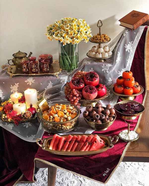 50 تزیین شب یلدا ۱۴۰۲ جدید و متفاوت ویژه سال 1402 