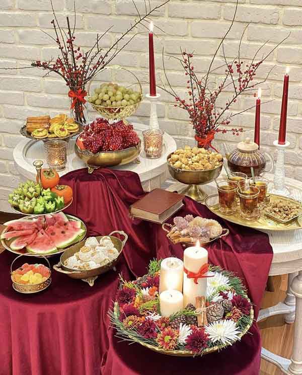 50 تزیین شب یلدا ۱۴۰۲ جدید و متفاوت ویژه سال 1402 