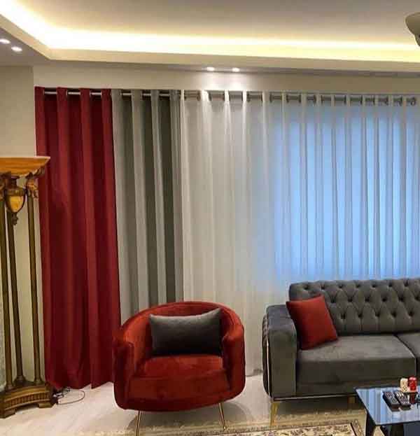 پرده پانچ ساده و رنگی