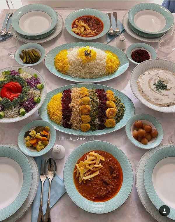 تزیین برنج با زعفران 2024; با قالب و بدون قالی خیلی خاص و متفاوت