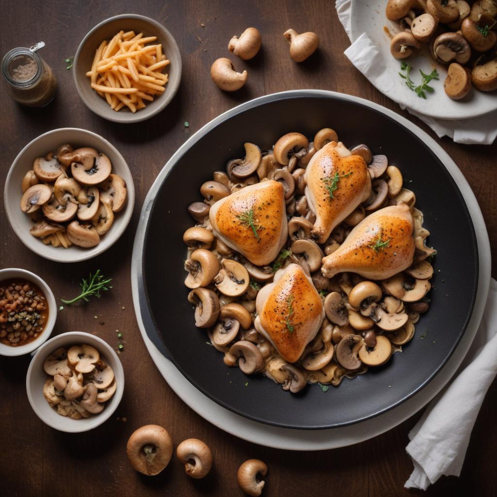 مرغ و قارچ غذای محبوب رژیمی