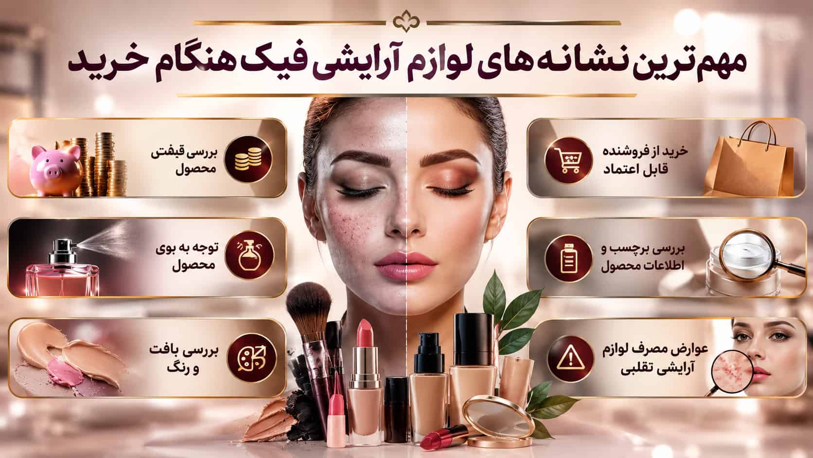 نشانه لوازم ارایشی فیک