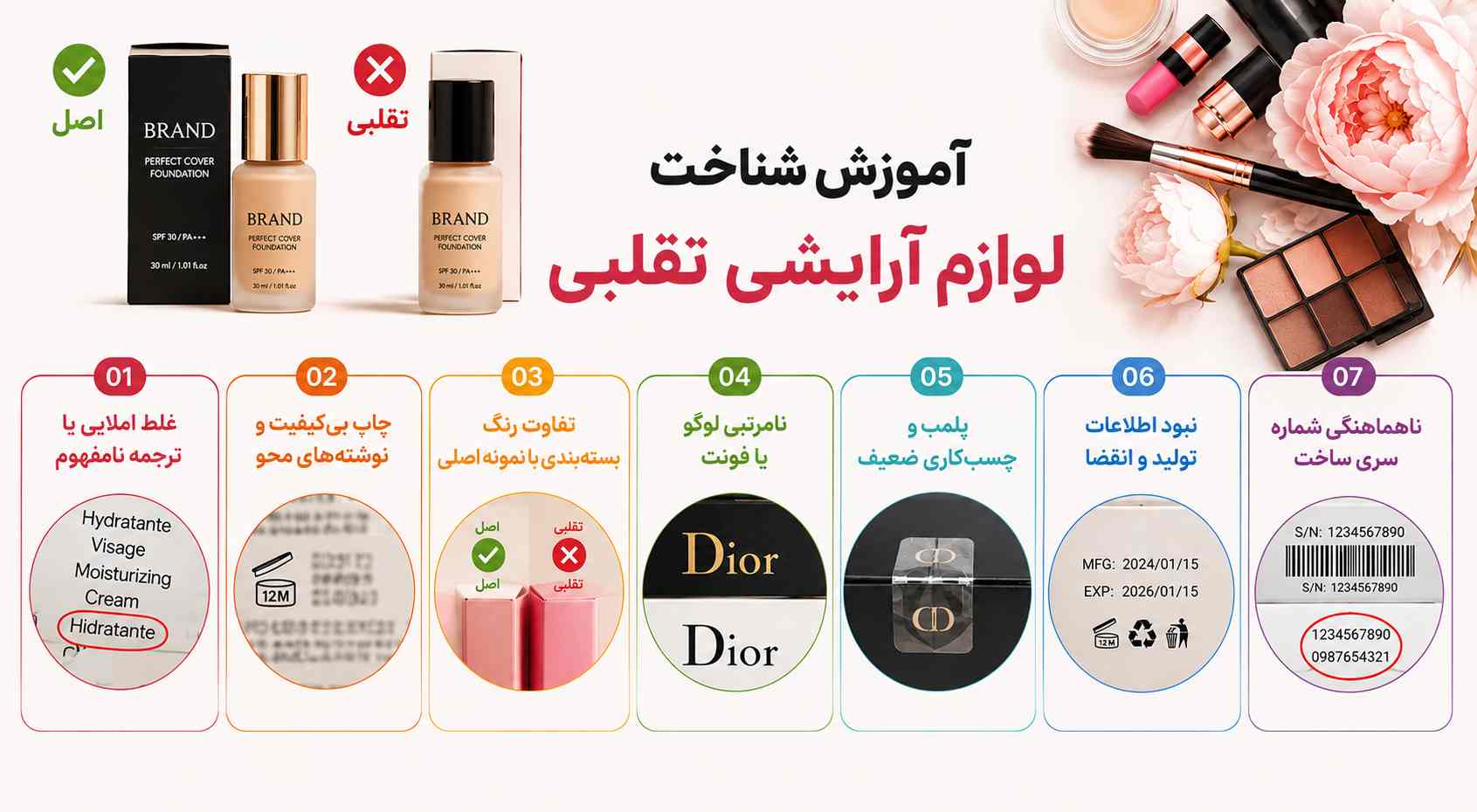 آموزش شناخت لوازم آرایشی تقلبی